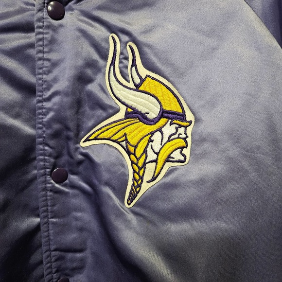 80s Chalkline Satin Jacket Minnesota Vikings XL - Picture 3 of 5